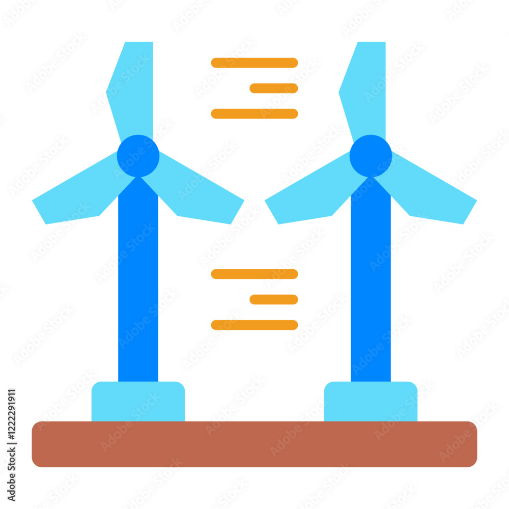 Fototapeta premium Windmills Icon