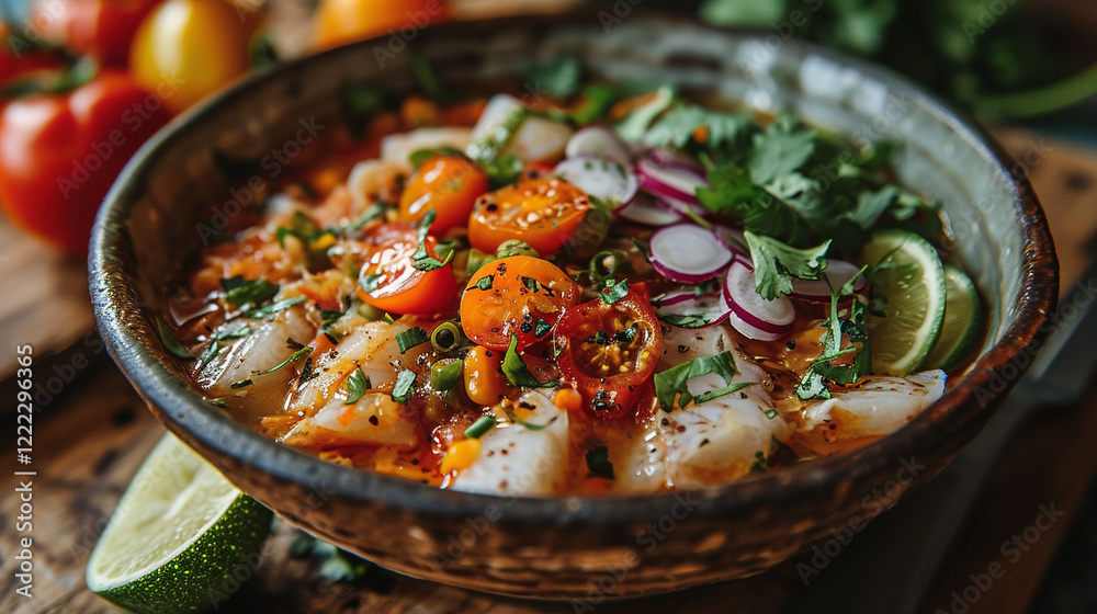 prawns curry in bowl with garnish prawns curry in bowl with garnish