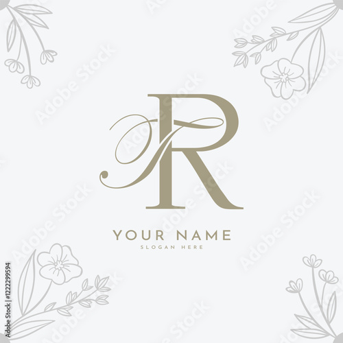RT TR initial letter handwriting monogram logo.