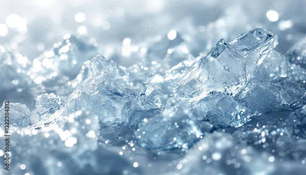 Sparkling ice crystals in shimmering light Sparkling ice crystals in shimmering light