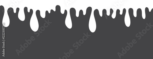 isolated milk and yogurt flowing drops. Liquid paint dripping. White melt drop or white cream leak drop splash background.