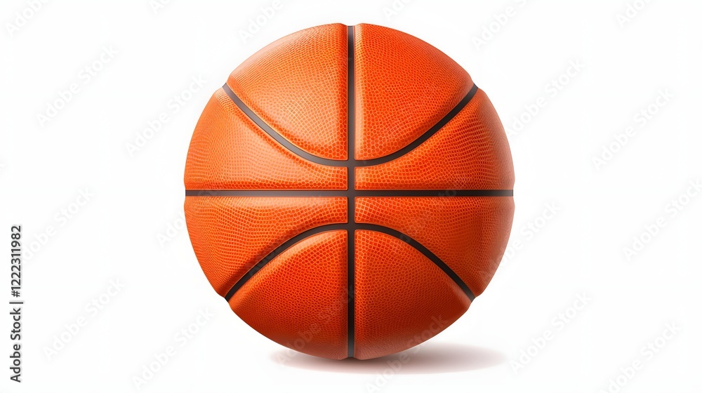 Fototapeta premium basketball ball isolated on transparent background Sports equipment for basketball game court competition and training