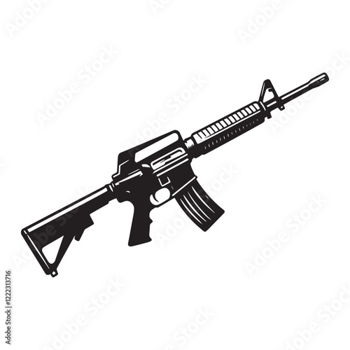 Rifle isolated on white