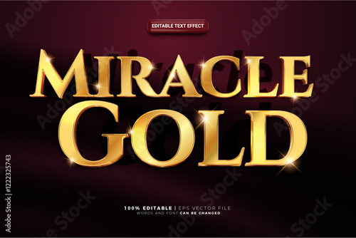 Miracle Sparkle Gold Editable Text Style Effect Template