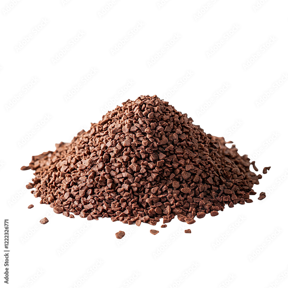 Instant Coffee Granules on a Transparent Background Instant Coffee Granules on a Transparent Background