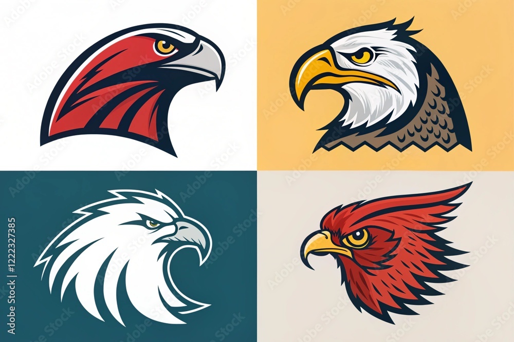Fototapeta premium Verity of bird logo