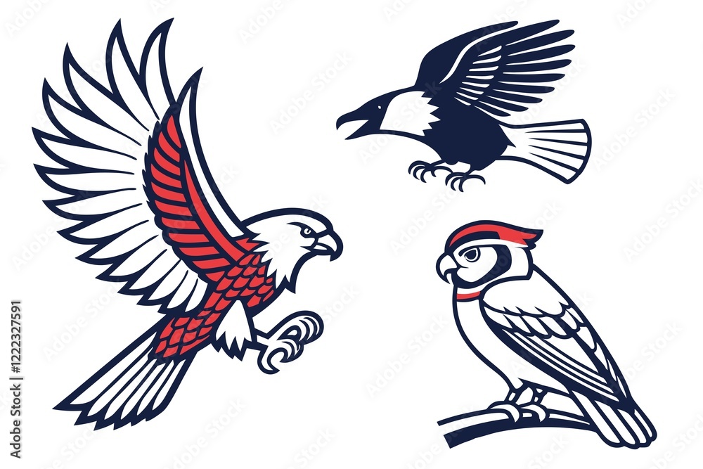 Obraz premium Verity of bird logo