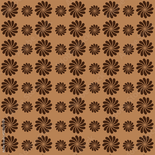 abstract flower color design pattern with coffee background
