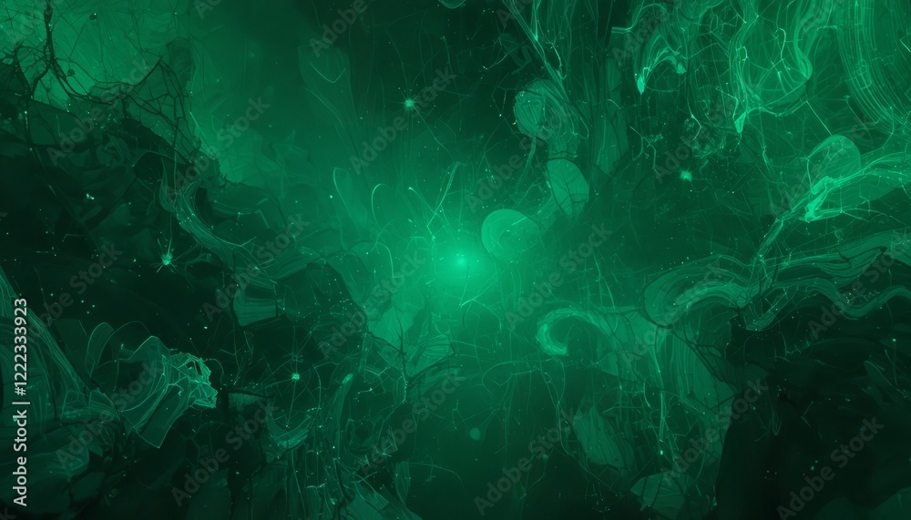 Abstract Green Energy Network Digital Art Background Modern Technology Design Futuristic Emerald Green Vibrant Intricate Lines Elegant Stylish Fluid Abstract Green Energy Network Digital Art Background Modern Technology Design Futuristic Emerald Green Vibrant Intricate Lines Elegant Stylish Fluid