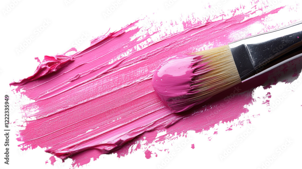 Fototapeta premium brush and paint isolated on white background 