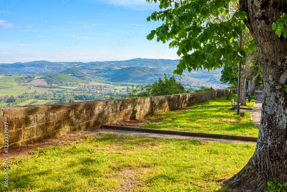 Park view at Orvieto town. Umbria, Italy