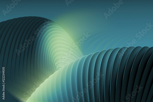 Layered curves create a mesmerizing wave-like visual in an abstract design photo