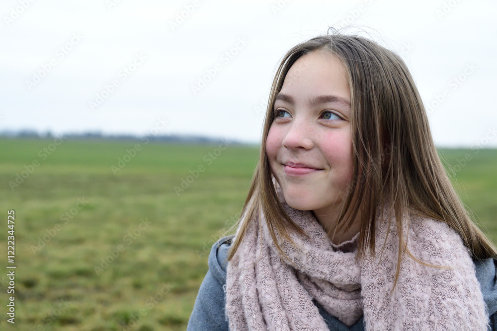 Portrait of smiling girl in nature Portrait of smiling girl in nature