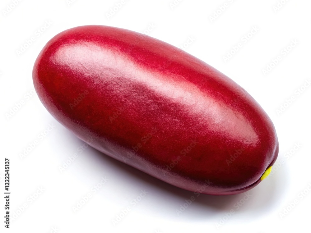 Aerial View of Single Red Kidney Bean Isolated on White Background Aerial View of Single Red Kidney Bean Isolated on White Background