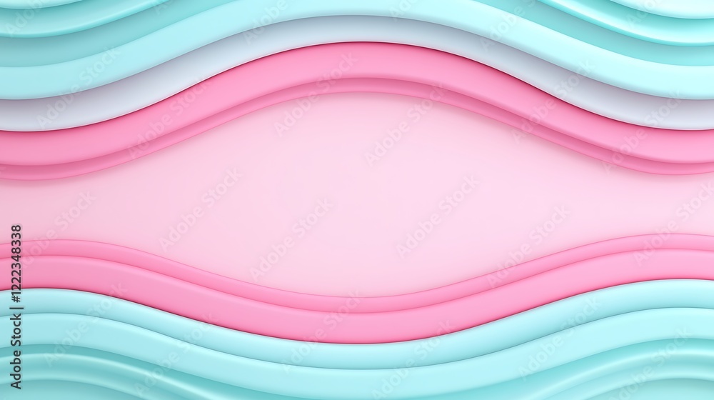 Colorful Abstract Waves Background Illustration in Pastel Shades of Pink and Blue for Graphic Design Projects Colorful Abstract Waves Background Illustration in Pastel Shades of Pink and Blue for Graphic Design Projects