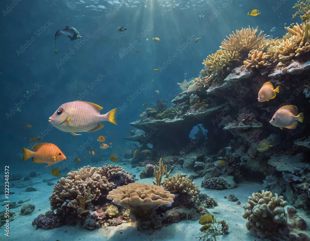 Obraz premium coral reef and fish