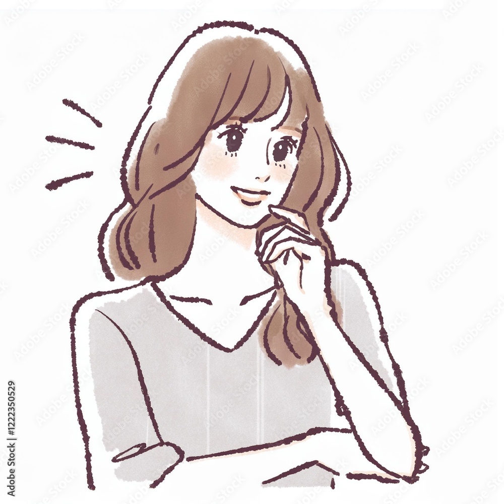 女性・女の子のイラスト素材 女性・女の子のイラスト素材