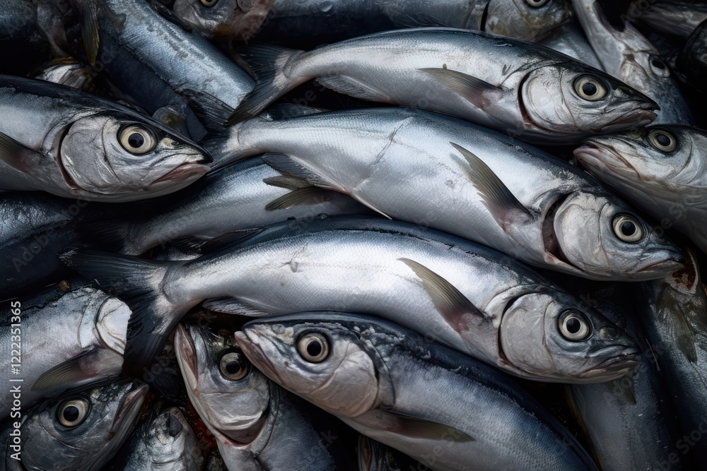 Obraz premium Fish market sardine herring animal.
