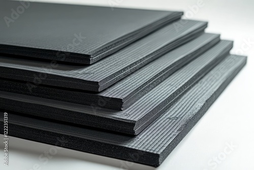 Stacked Dark Gray Foam Sheets: A Detailed Look at Industrial Materials
