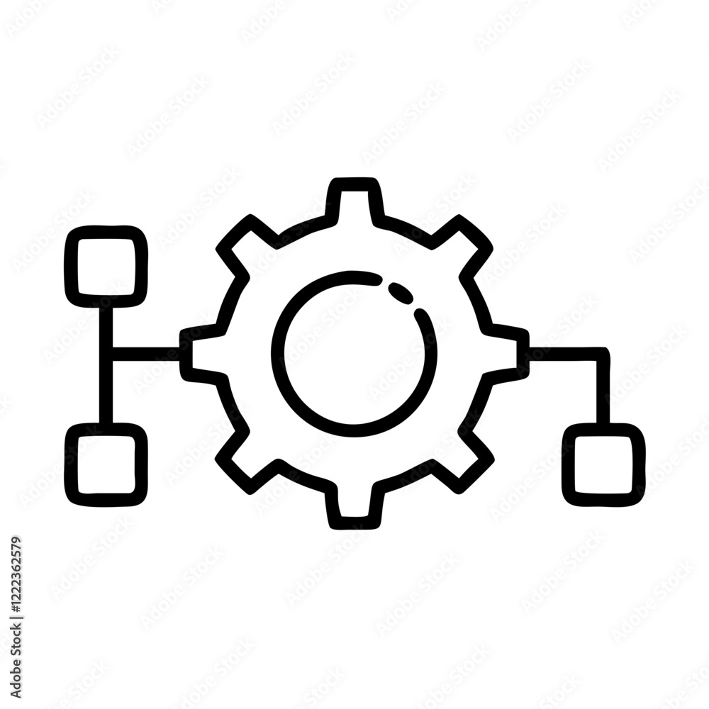 gear icon on white background, technical solutions, service gear icon on white background, technical solutions, service