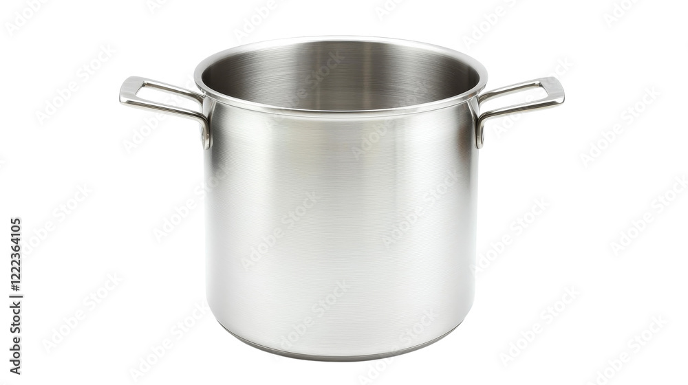 Stainless steel cooking pot with handles, white isolate background. Stainless steel cooking pot with handles, white isolate background.