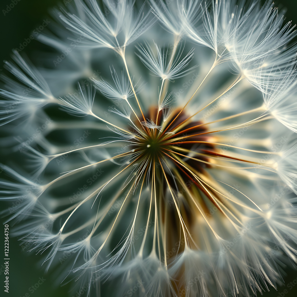 Obraz premium dandelion seeds on black