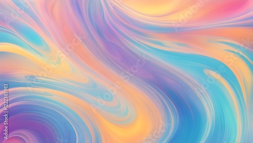 Wallpaper Mural Abstract pastel swirl background with flowing, vibrant colors in blue, orange, and purple hues. Torontodigital.ca