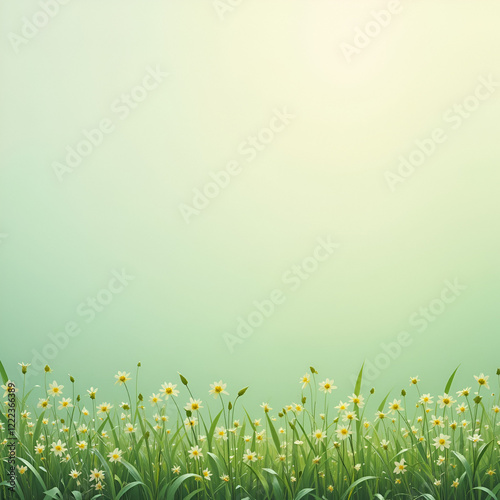 spring background with grass