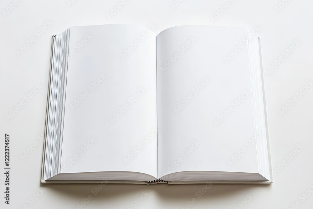 Ultra Quality Picture of Blank Book with White Cover on White Background Ultra Quality Picture of Blank Book with White Cover on White Background