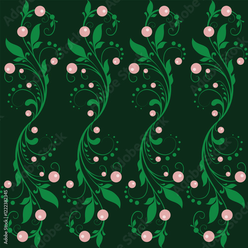 Vector floral seamless pattern design