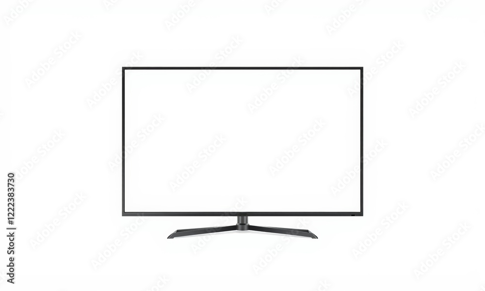 Modern television mockup with sleek design and blank screen, perfect for showcasing digital content or advertisements. Ideal for presentations and marketing materials Modern television mockup with sleek design and blank screen, perfect for showcasing digital content or advertisements. Ideal for presentations and marketing materials