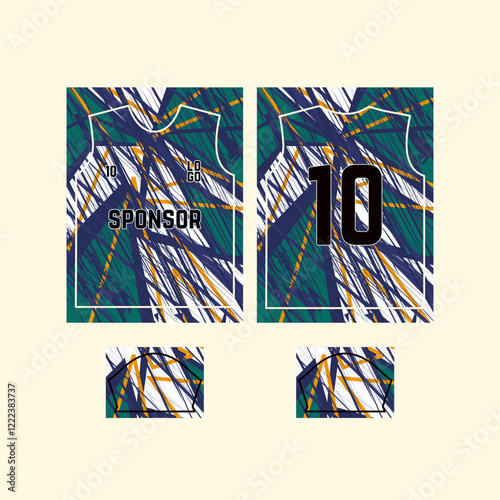 jersey design template with abstract pattern ready to use