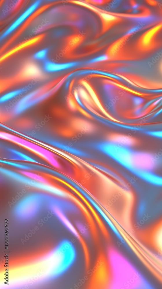 Fototapeta premium Swirling patterns of vibrant colors create a beautiful, fluid motion across the surface