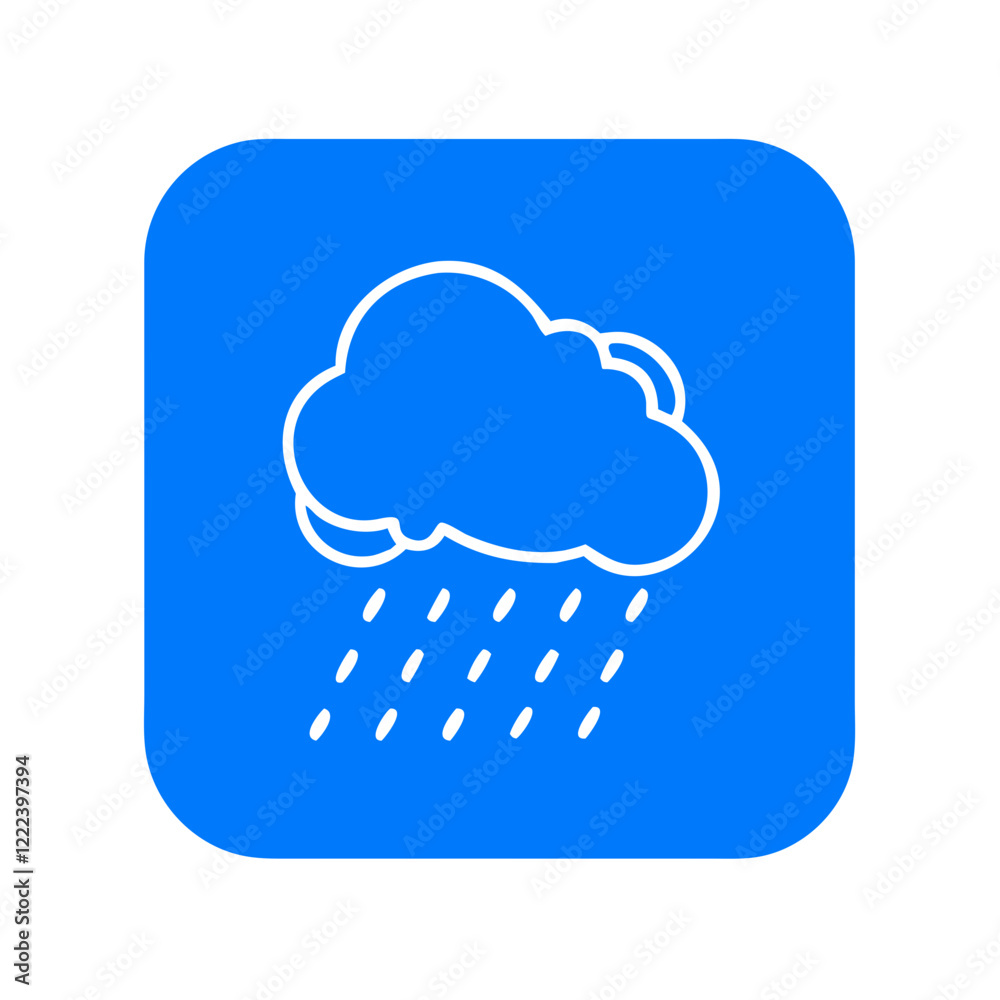 Rain cloud illustration on bright blue background for World Water Day concept
Rain cloud illustration on bright blue background for World Water Day concept