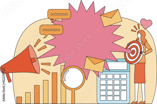 ダイレクトマーケティングのイメージイラスト