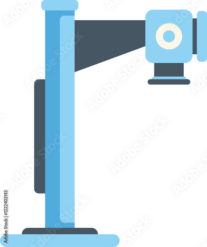 Illustration of a radiography machine used for medical imaging