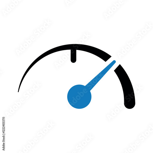 Speedometer performance accelerate meter icon.	
