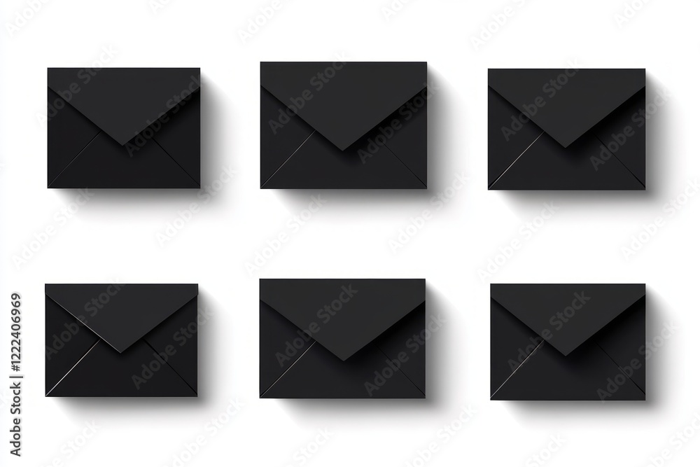 Elegant Black Envelopes: A Modern Minimalist Design for Business Communication Elegant Black Envelopes: A Modern Minimalist Design for Business Communication