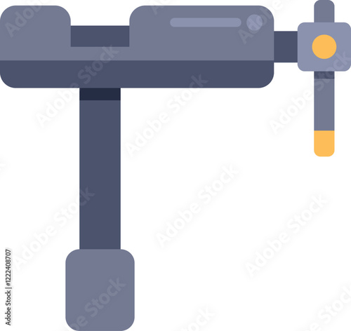 Bench vise firmly clamping down a workpiece, essential equipment for any workshop or garage involved in metalworking and fabrication