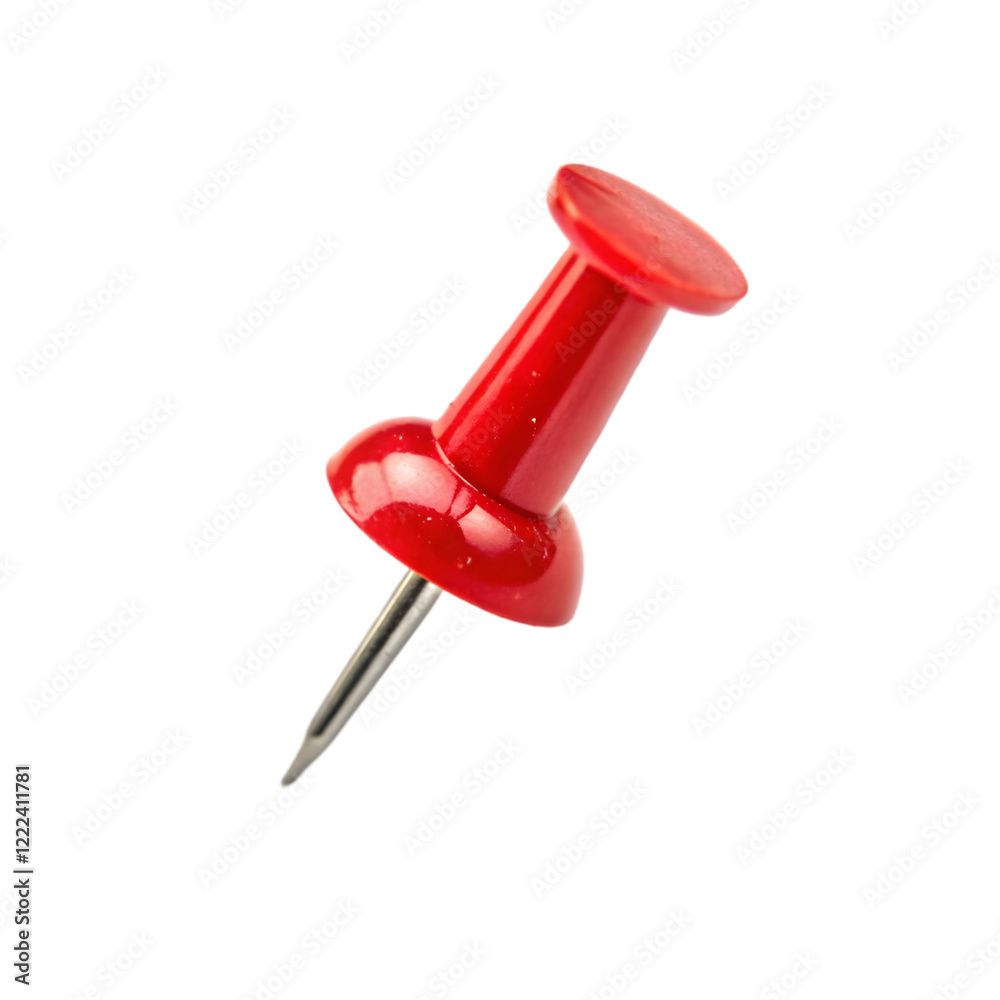 red push pin isolated on transparent background red push pin isolated on transparent background