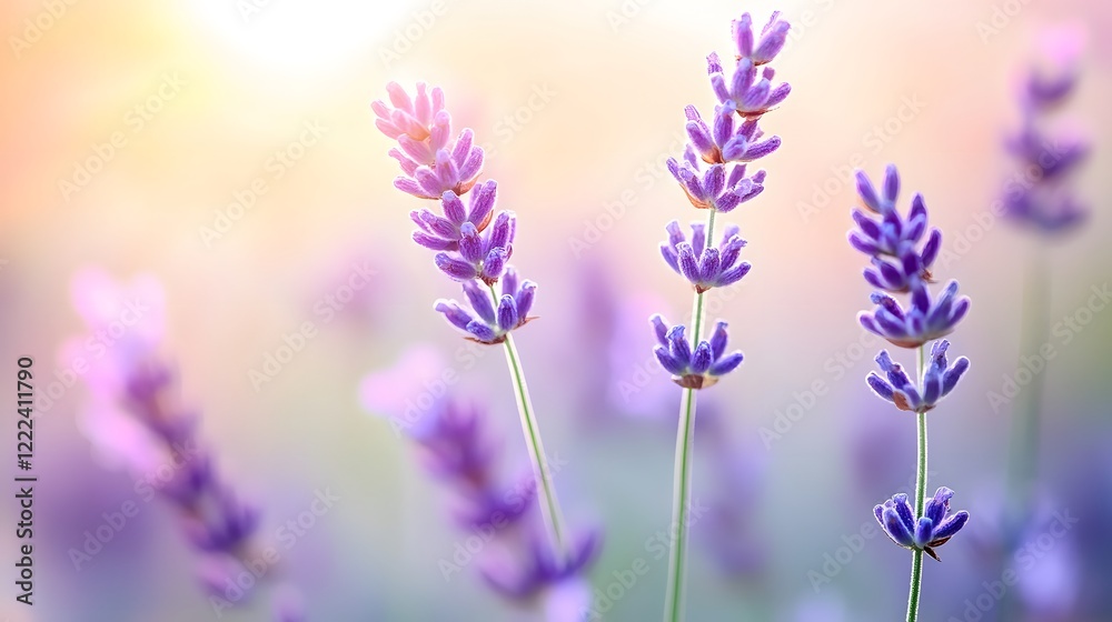 Naklejka premium lavender flowers in the field