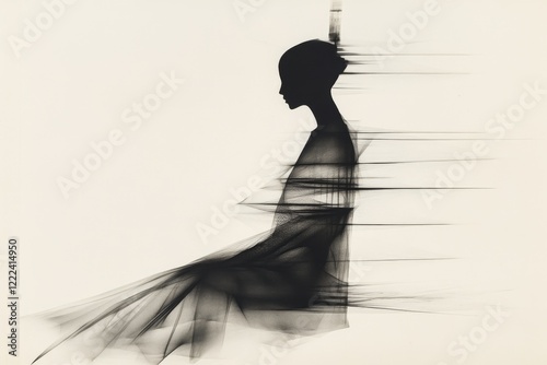 A silhouette of a slumped figure with fading lines radiating outward, symbolizing loss and unfulfilled hope, drawn in muted pastel tones