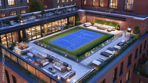 Luxurious Rooftop Terrace with Private Sports Court