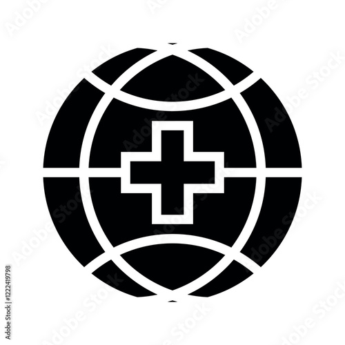 Global health icon. 