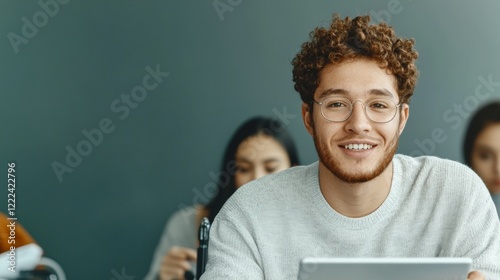 Inclusive Tech Collaboration Diverse College Students Using Adaptive Tools in Modern Science Lab - Empowering STEM Education and Innovative Learning Solutions