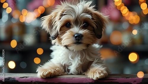 Adorable Fluffy Puppy  Cute Dog  Pet Portrait