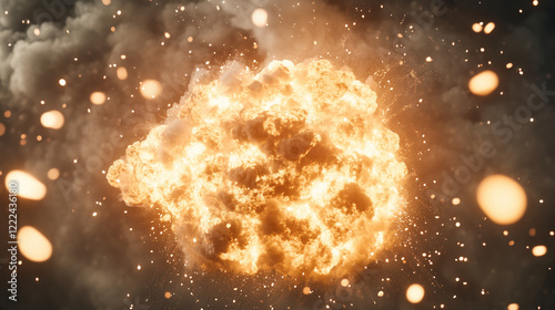 Fiery Explosion: A dramatic...
