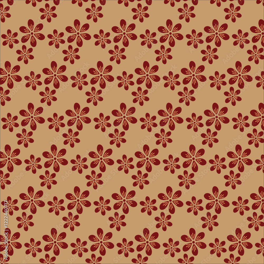 seamless pattern with red flowers seamless pattern with red flowers