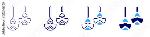 Diwali trends icon in 4 different styles. Thin Line, Line, Bold, and Bold Line. Duotone style. Editable stroke