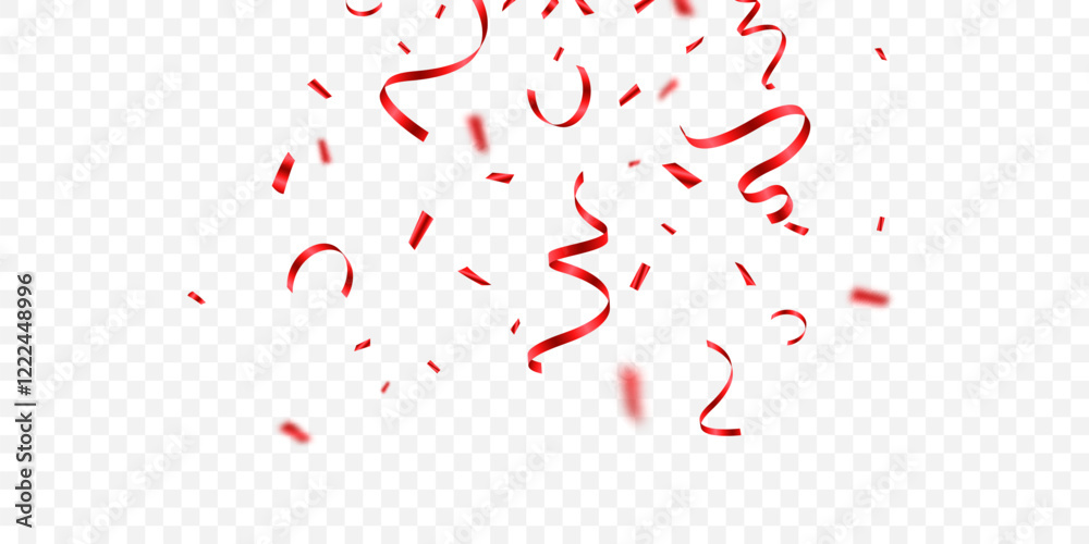 Celebration background with red confetti Vector illustration for beautiful festival decorations Celebration background with red confetti Vector illustration for beautiful festival decorations